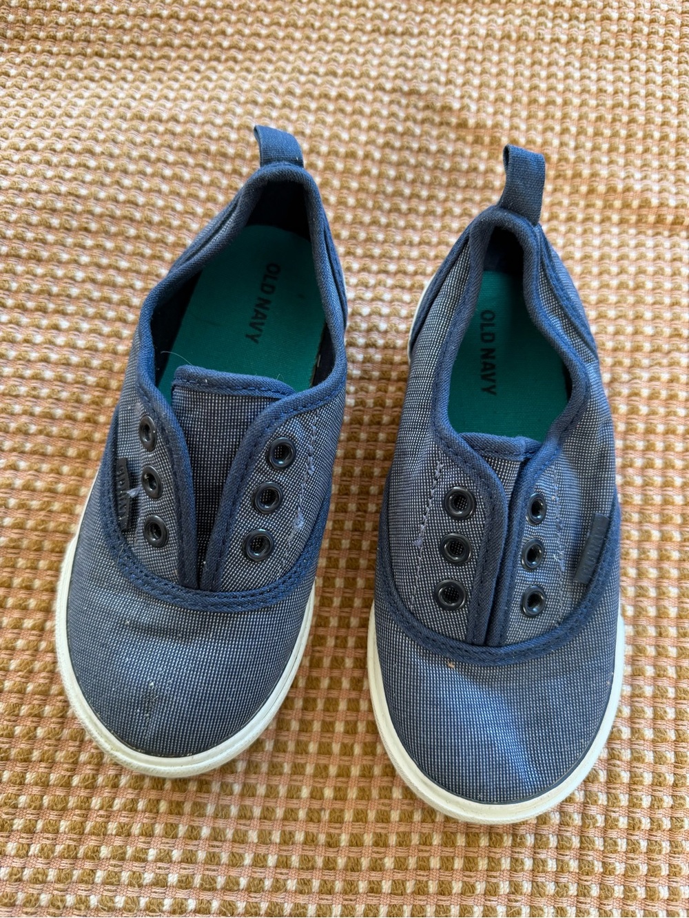 Old Navy Navy Canvas Slip-On Kids Sneakers
